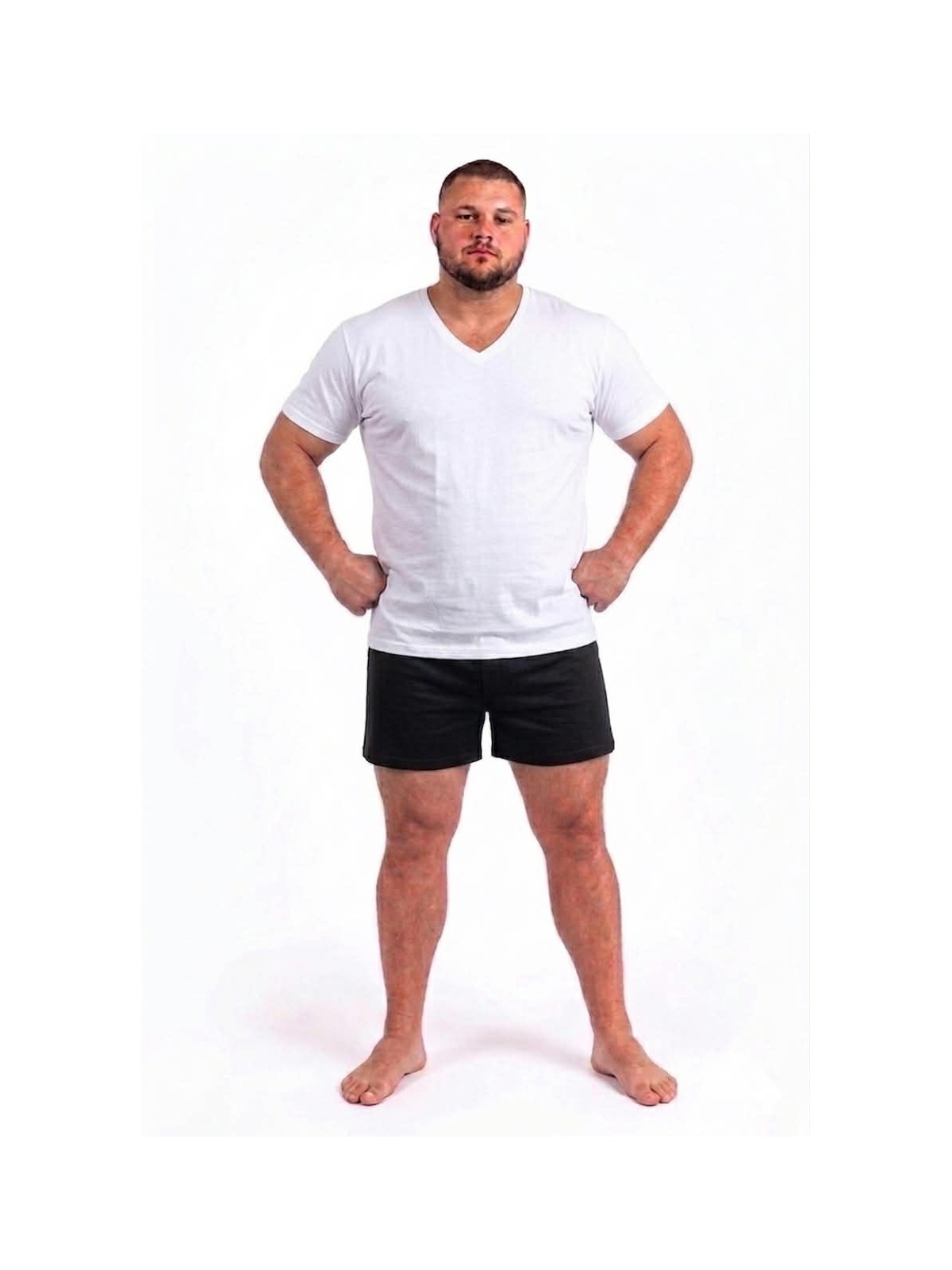T-shirt basica scollo a v Maxfort 500